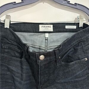 FRAME Denim Dark Wash Skinny Jeans